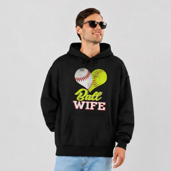هودی بیسبال طرح Ball Wife کد 10135