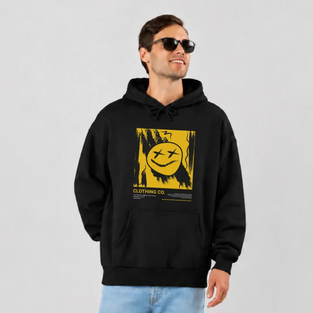 هودی لبخند استریت‌ویر طرح Clothing Co کد 1226