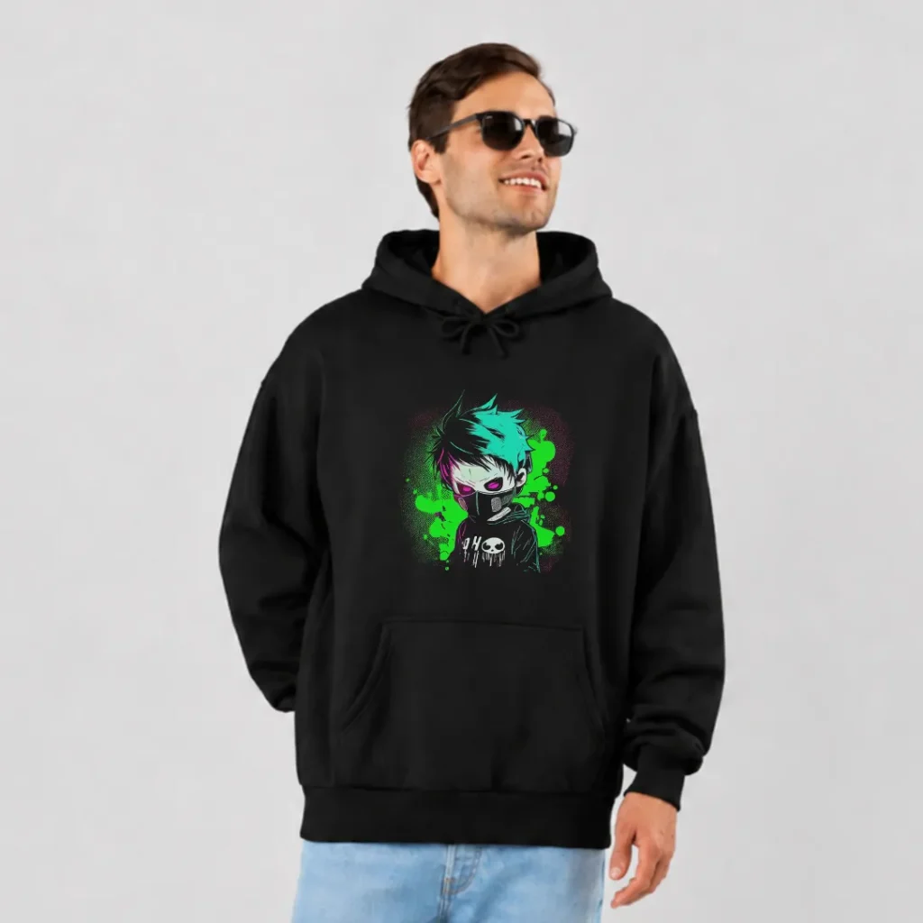 هودی طرح پسر ماسک‌دار نئون (Neon Mask Boy) کد 12435