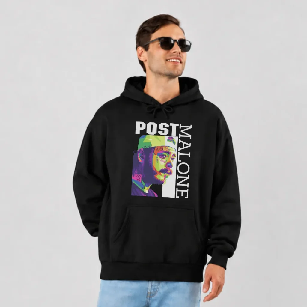 هودی پست مالون طرح پاپ‌آرت (Post Malone) کد 1504