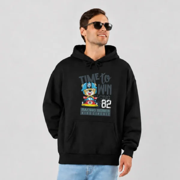 هودی خرس طرح ماشین‌سواری Racing Bear کد 15724