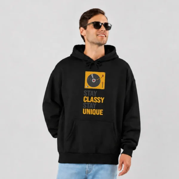 هودی گرام‌افون طرح Stay Classy Stay Unique کد 15853