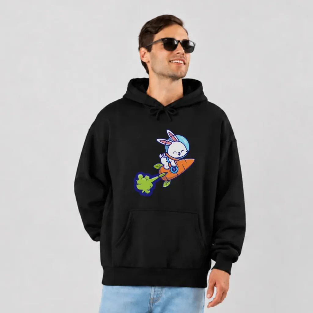 هودی خرگوش فضانورد طرح هویج (Bunny Astronaut) کد 19218