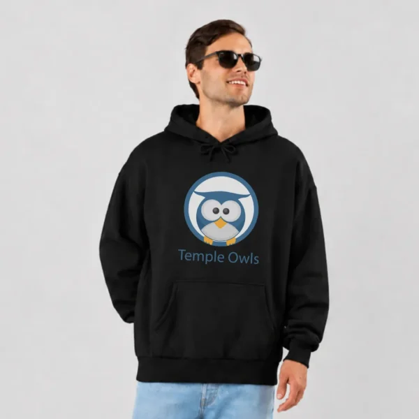 هودی جغد طرح Temple Owls آبی کد 19320