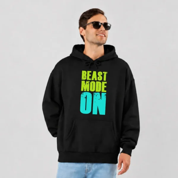 هودی انگیزشی طرح Beast Mode On نئونی کد 20166