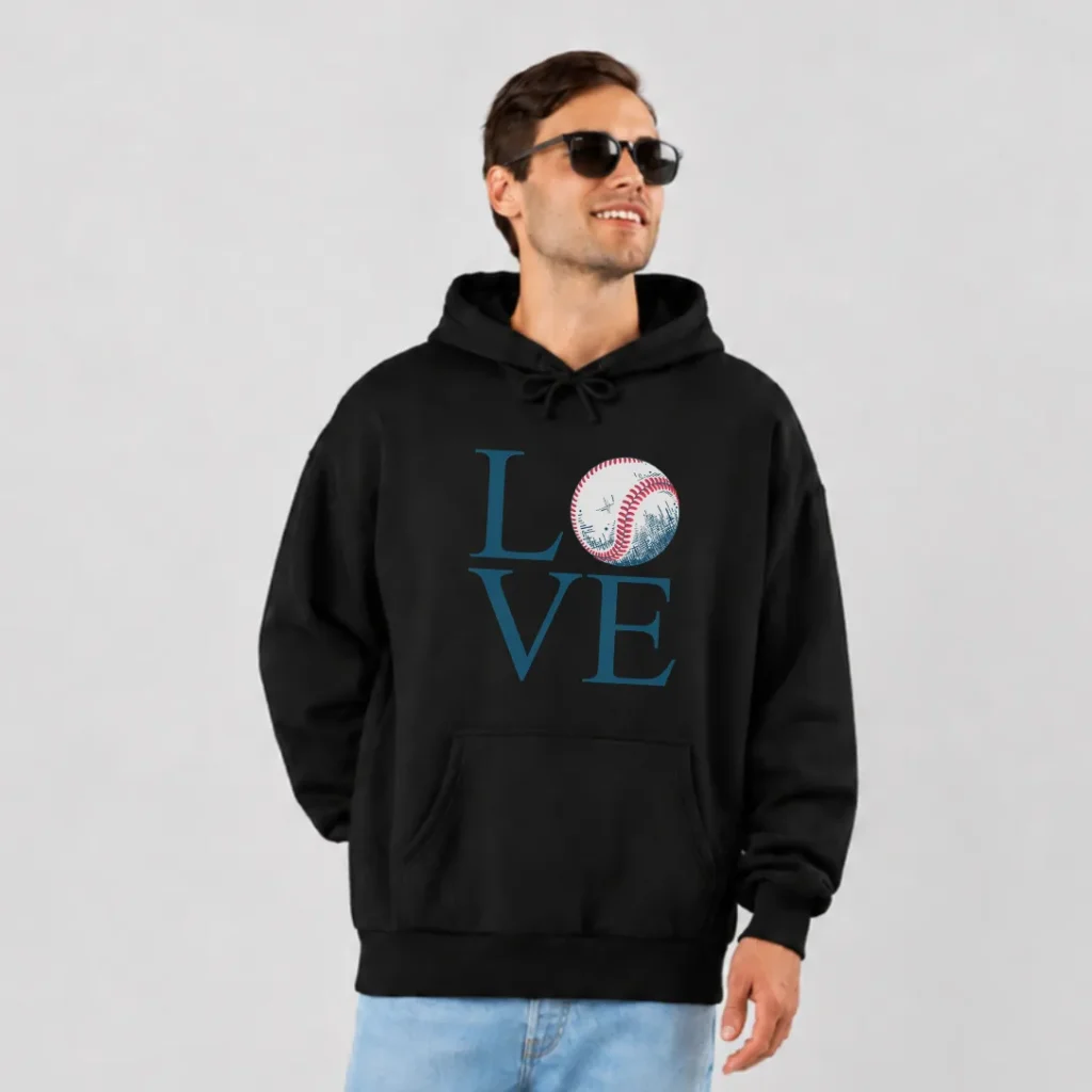 هودی بیسبال طرح Love Baseball کد 20627