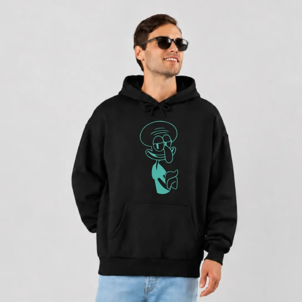 هودی باب اسفنجی طرح اسکوییدوارد خطی لبخند (Squidward) کد 4759
