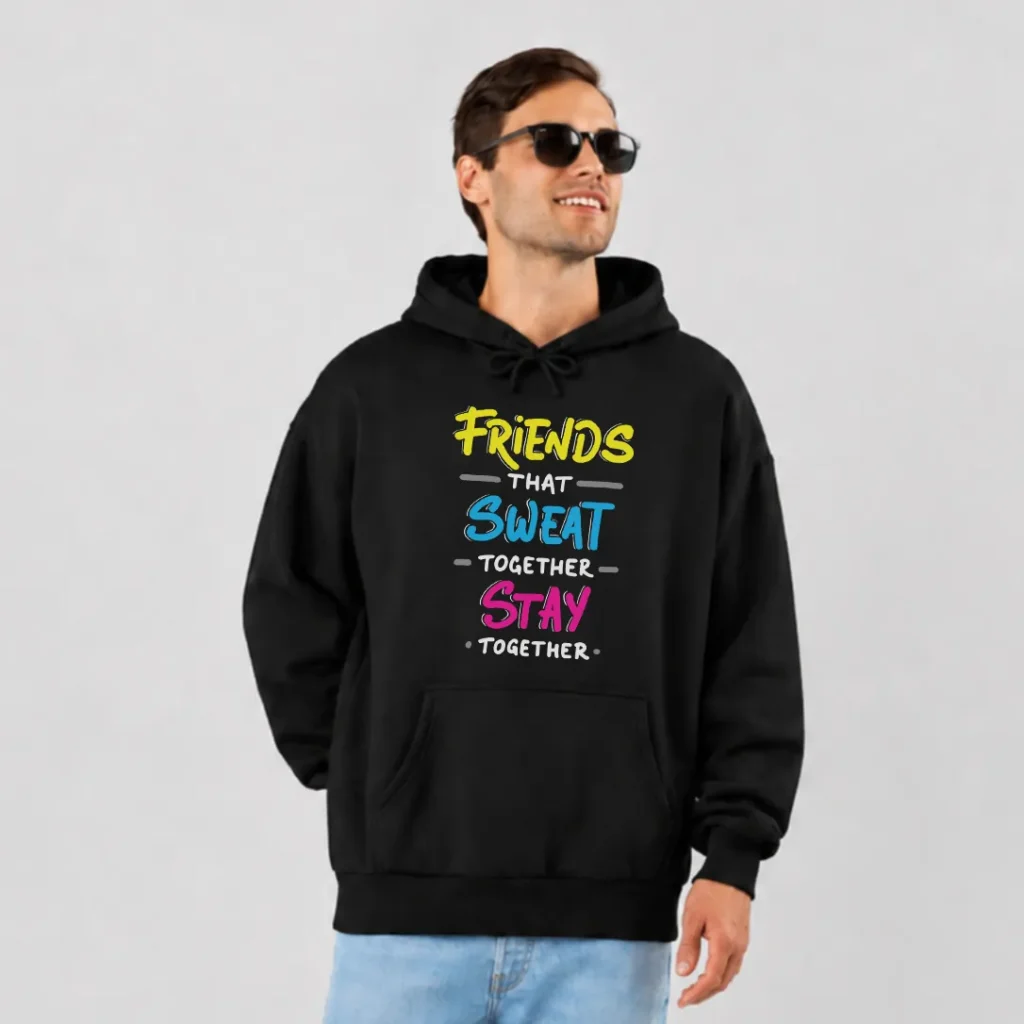 هودی فیتنس طرح Friends That Sweat Together کد 6093