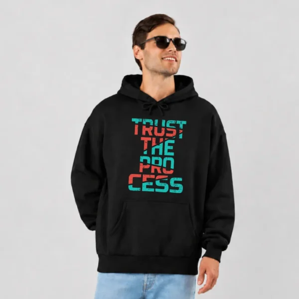 هودی تایپوگرافی طرح Trust The Process کد 7012