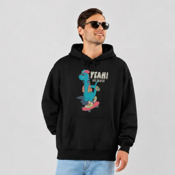 هودی دایناسور اسکیت‌سوار طرح NYC Skater کد 7312