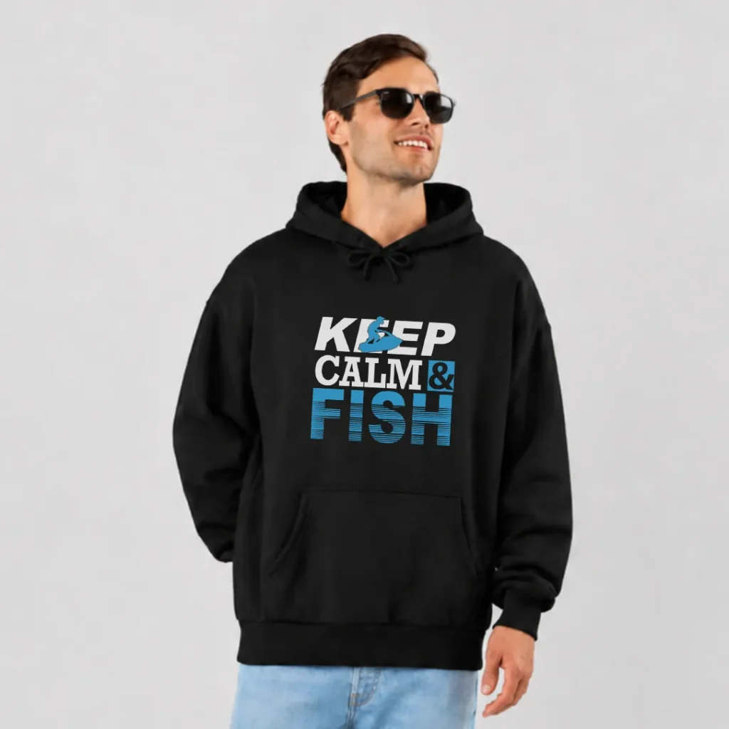 هودی Keep Calm and Fish کد 7620