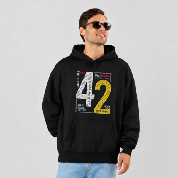 هودی استریت‌ویر طرح 42 Core Denim کد 7679