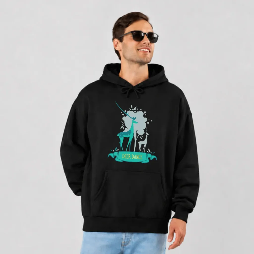 هودی گوزن طرح Deer Dance کد 9003
