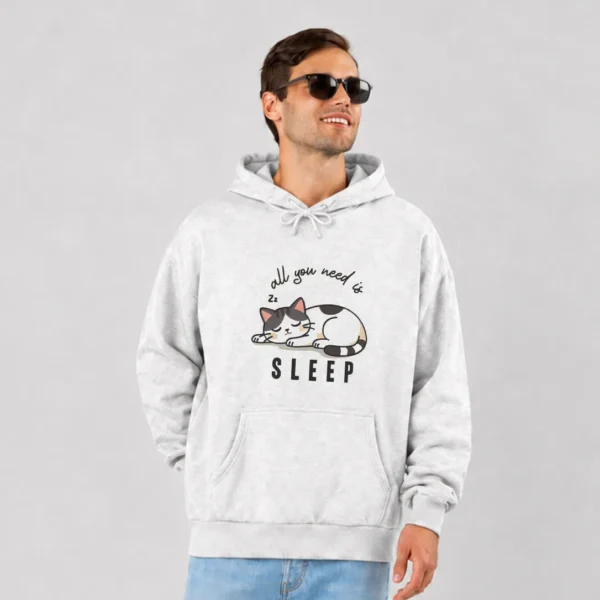 هودی گربه خوابالو طرح All You Need Is Sleep کد po1442