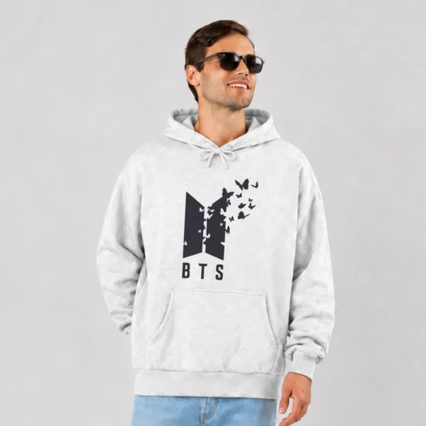 هودی بی‌تی‌اس طرح لوگو و پروانه (BTS) کد po1906