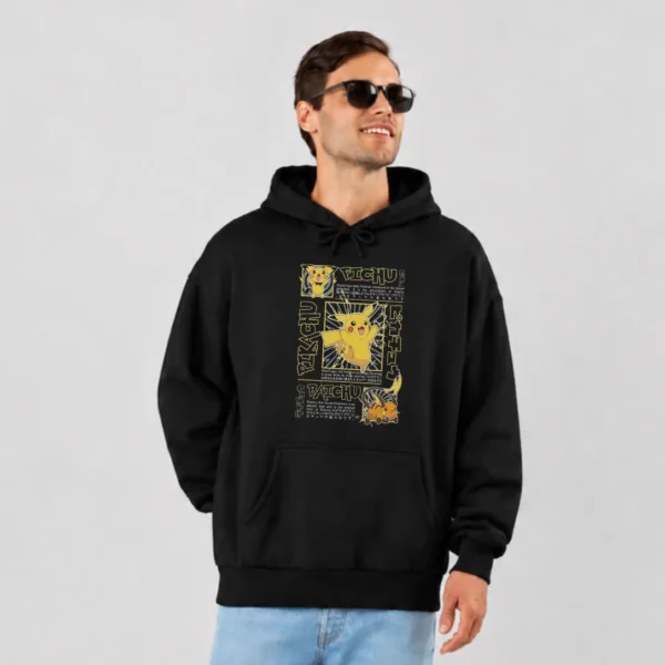 هودی انیمه پوکمون طرح پیکاچو وینتیج (Pikachu) کد po2023