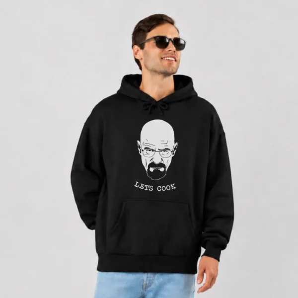 هودی بریکینگ بد طرح والتر وایت و عبارت Let’s Cook کد po2026