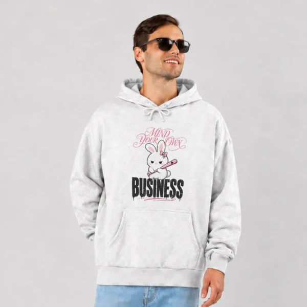 هودی خرگوش طرح Mind Your Own Business کد po3369