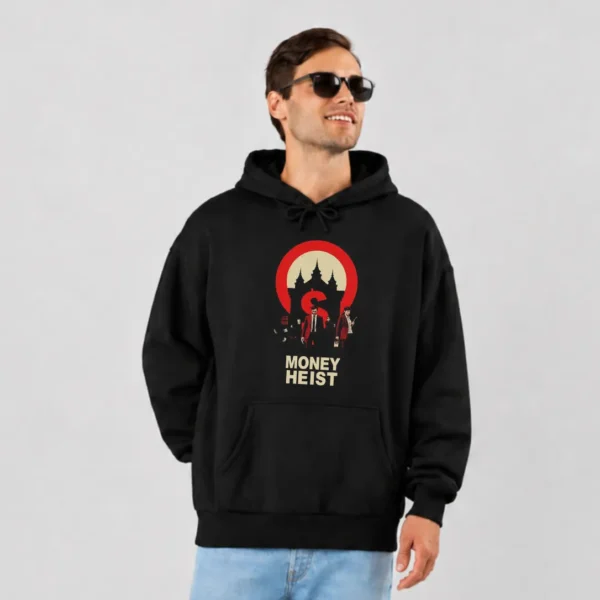 هودی سریال سرقت پول طرح ماسک و شهر (Money Heist) کد po3530