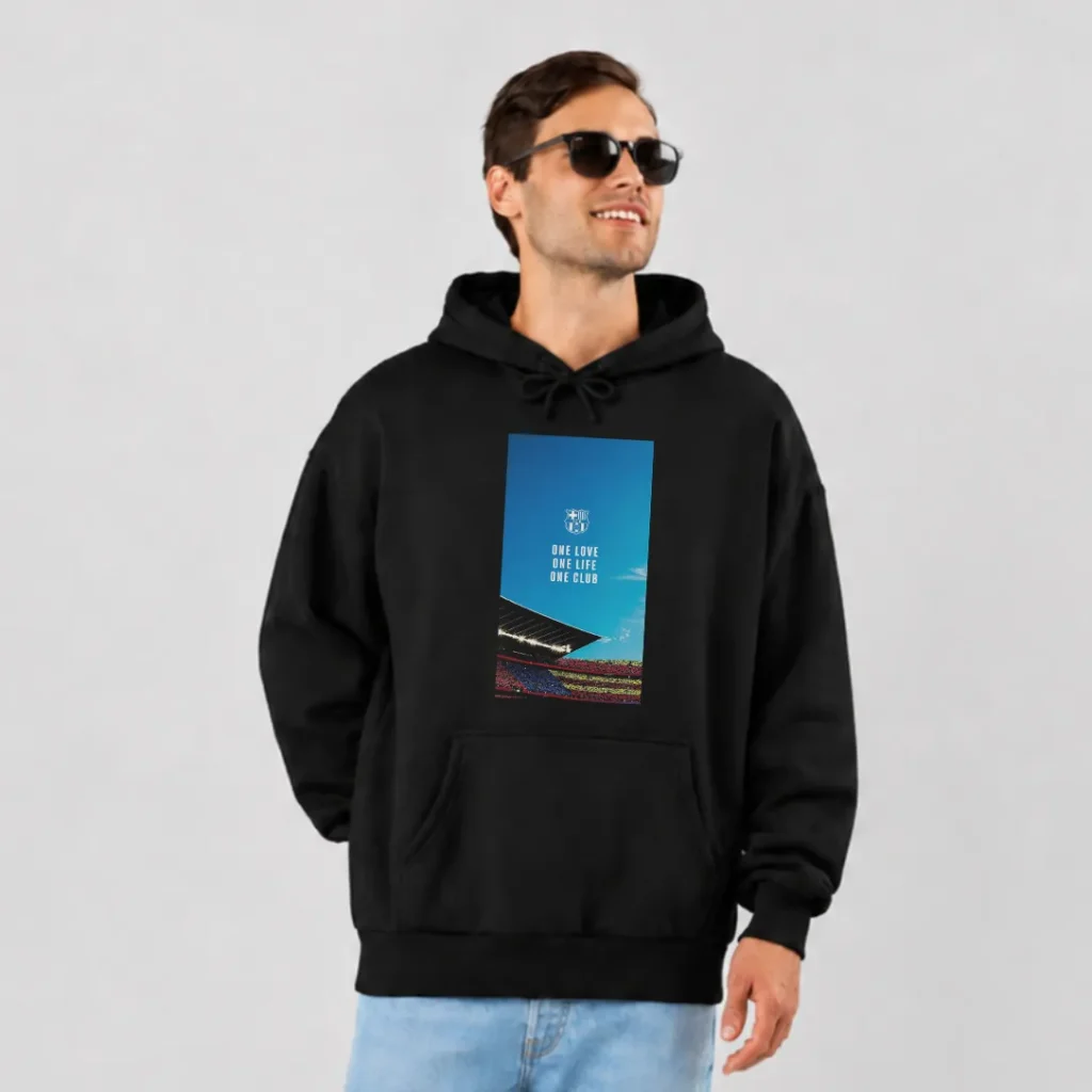 هودی بارسلونا طرح One Love One Life One Club کد po4128