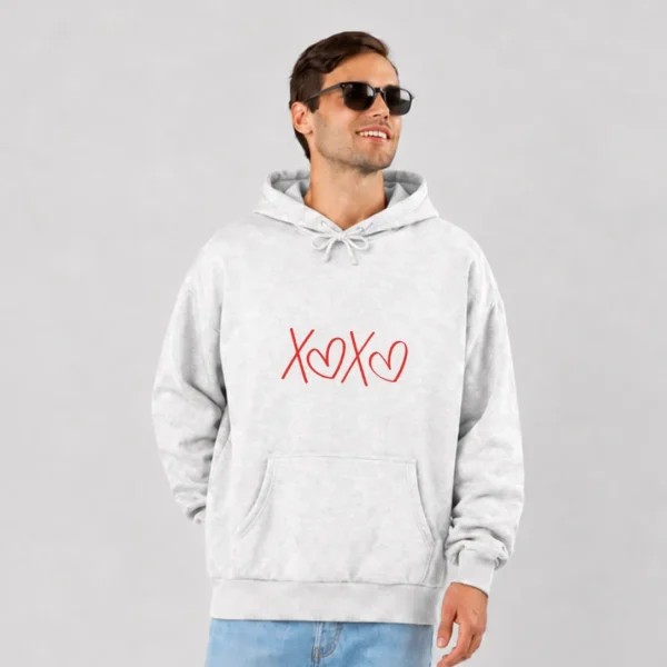 هودی ولنتاین طرح تایپوگرافی XOXO کد po5518