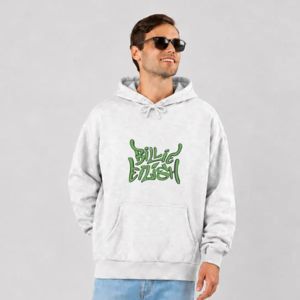 هودی بیلی آیلیش طرح تایپوگرافی سبز (Billie Eilish) کد po6225