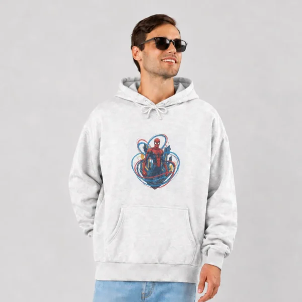 هودی مرد عنکبوتی طرح شهر گرافیکی (Spider-Man) کد po6526