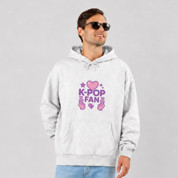 هودی کی‌پاپ طرح طرفدار موسیقی (K-Pop Fan) کد po7044