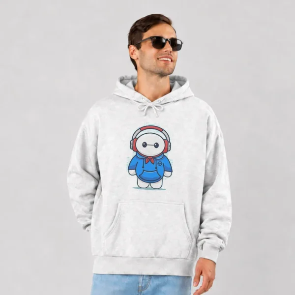 هودی بایمکس طرح هدفون موسیقی (Baymax) کد po7217
