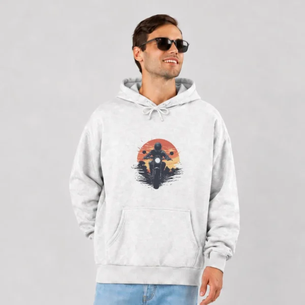 هودی موتورسواری طرح موتورسوار غروب کد po7292