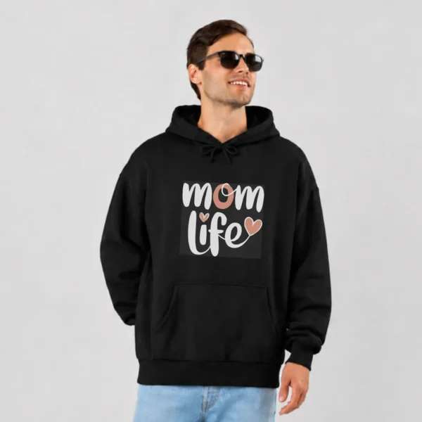 هودی مادر طرح Mom Life تایپوگرافی کد po982