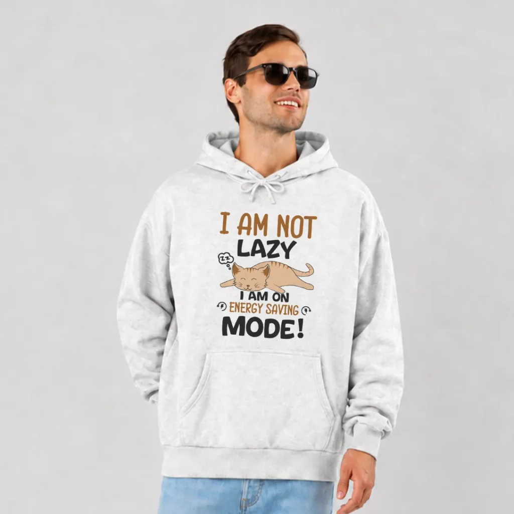 هودی گربه طرح I Am Not Lazy کد 10349