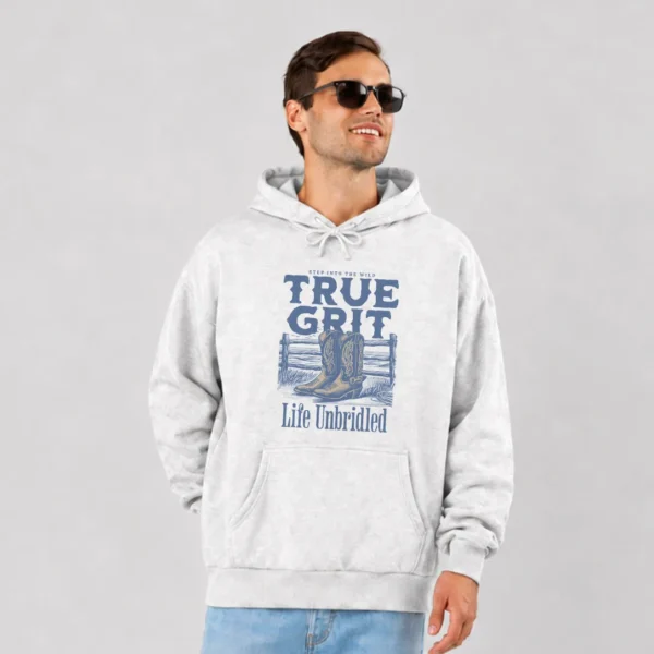 هودی وسترن طرح چکمه و نوشته True Grit کد 12859