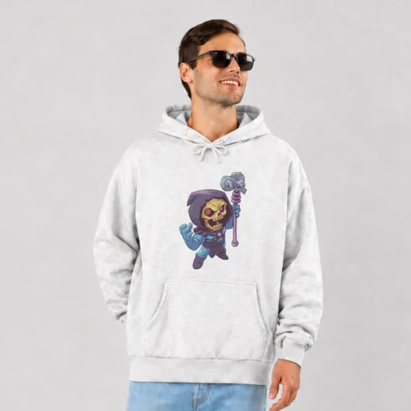 هودی اسکلتور طرح جادوگر کارتونی با عصا (Skeletor)