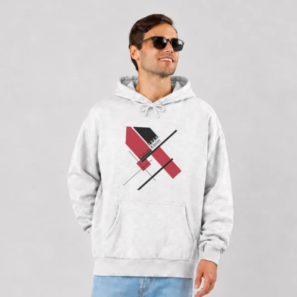 هودی طرح انتزاعی قرمز و مشکی Calvin Klein کد 14427