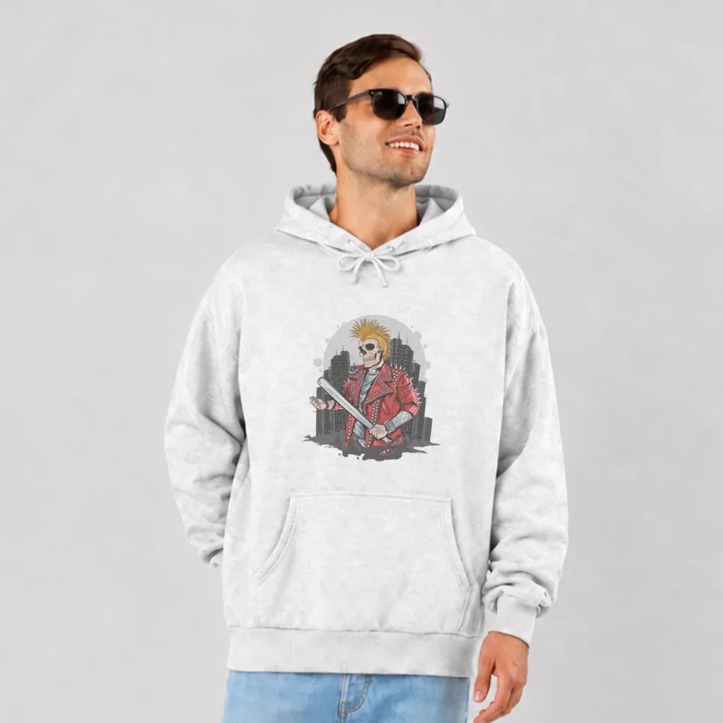هودی اسکلت طرح پانک با بیسبال کد 14996