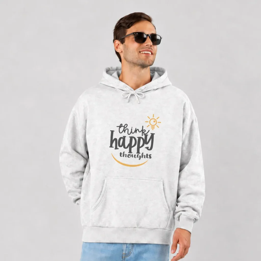 هودی انگیزشی طرح Think Happy Thoughts کد 3610