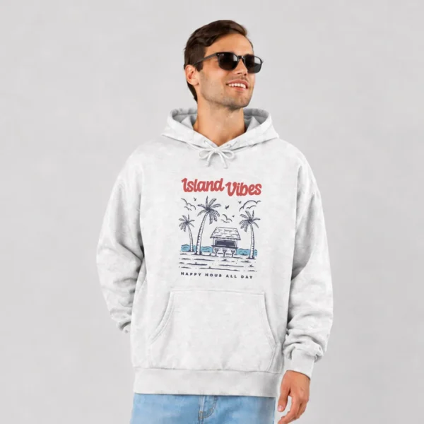 هودی تابستانی طرح ساحل Island Vibes کد 8327