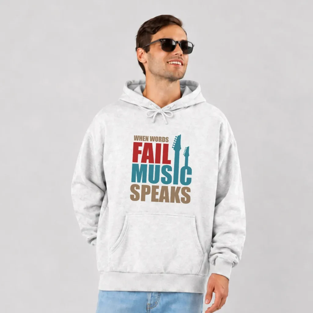 هودی موسیقی طرح When Words Fail Music Speaks کد 8455