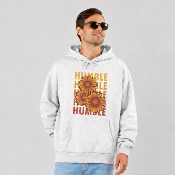هودی انگیزشی طرح گل آفتابگردان و جمله Humble کد 947
