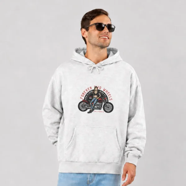 هودی موتورسیکلت طرح Forever Two Wheels کد 9700