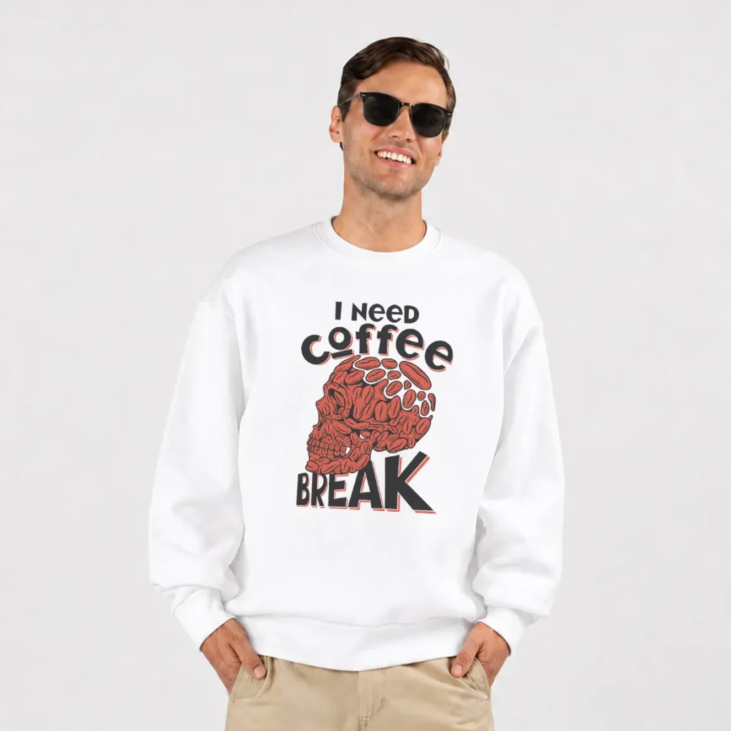 دورس طرح جمجمه قهوه I Need Coffee کد 14009