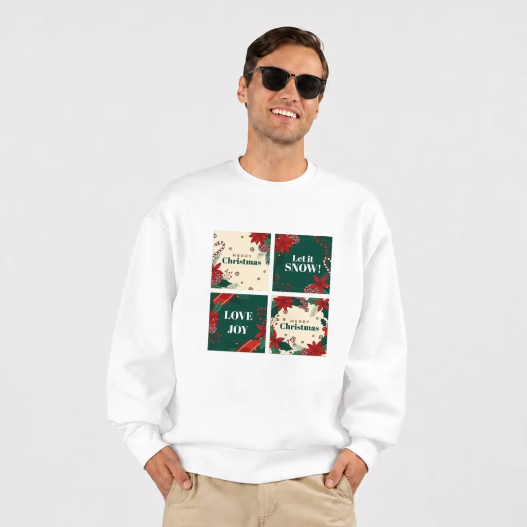 دورس کریسمس طرح کلاژ Let It Snow و Love Joy