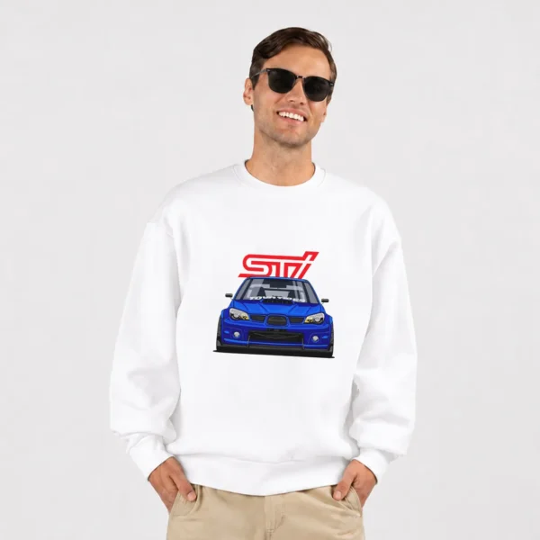 دورس سوبارو WRX STI آبی طرح نمای جلو