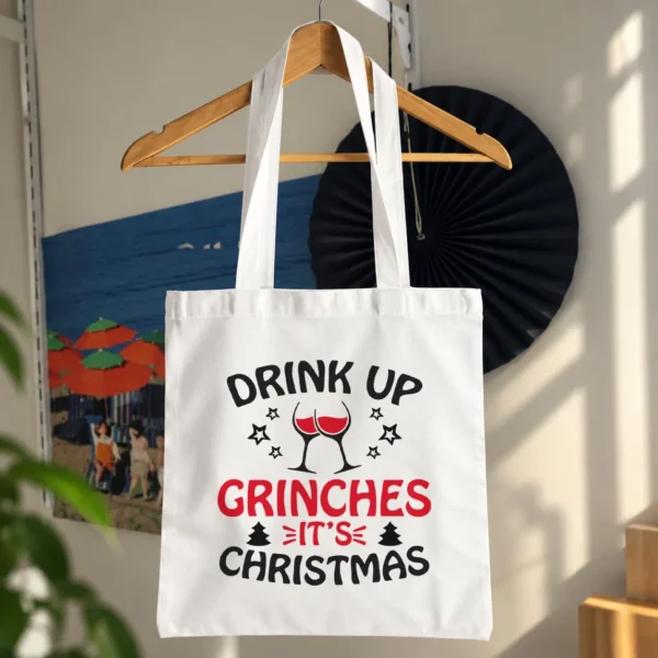 توت بگ تایپوگرافی کریسمس Drink Up Grinches کد 10336
