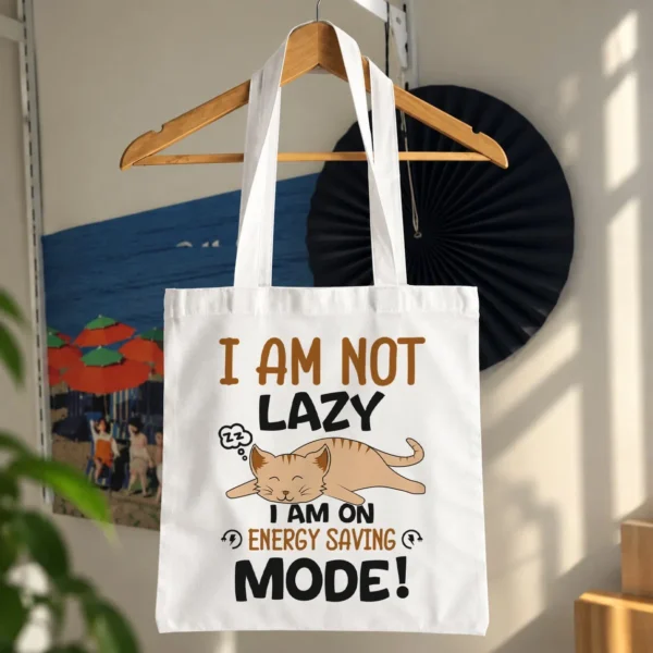 توت بگ گربه طرح I Am Not Lazy کد 10349