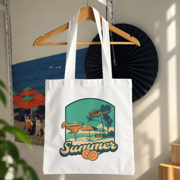 توت بگ تابستانی طرح ساحل و نوشیدنی (Summer)