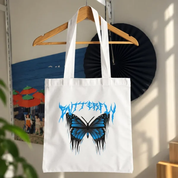 توت بگ نوشته Butterfly طرح گاتیک کد 13858
