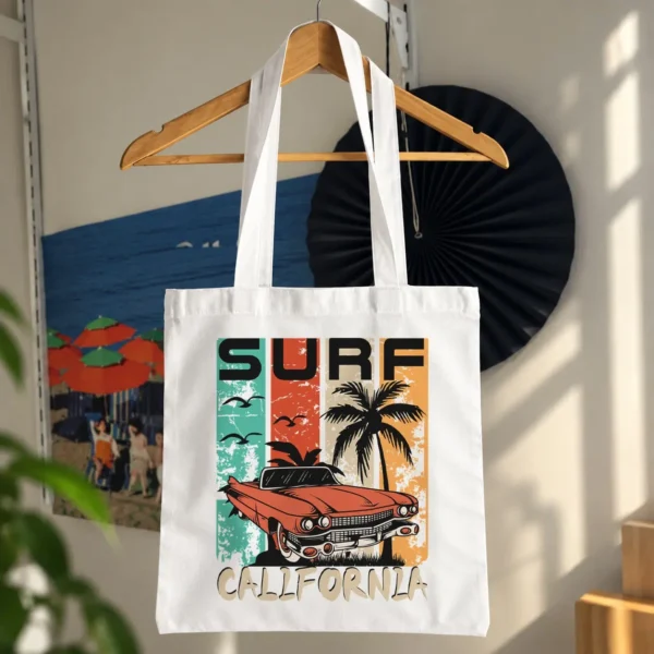 توت بگ ماشین کلاسیک طرح Surf California کد 14174