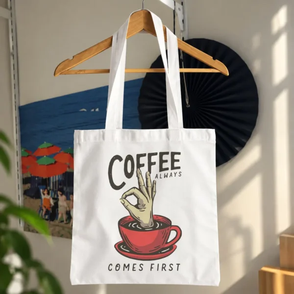 توت بگ قهوه طرح Coffee Always Comes First کد 15051